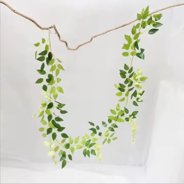 Vine De Hojas De Hydrangea Artificial De 2 Metros Para Decoración De Boda Y Hogar Accesorios Para Baño Plantas Decorativas Silken - 1