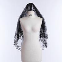 Velo De Novia Corto Y Negro Con Encaje Y Peine Para Bodas Vintage Vestido De Novia Fotografía Fiesta De Soltera Y Disfraz Para Mujeres - details 2
