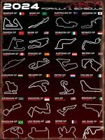Calendario F1 2024 Signs De Metal Vintage Para Decoración De Pared De Sala Y Clubes Placa Retro De Carreras De Circuito - details 5