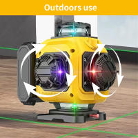 16 Lines 4D Laser Level Remote Control 4 Colors Beam 360° Horizontal ＆ Vertical Powerful Lines Laser Levels Power Display - details 12