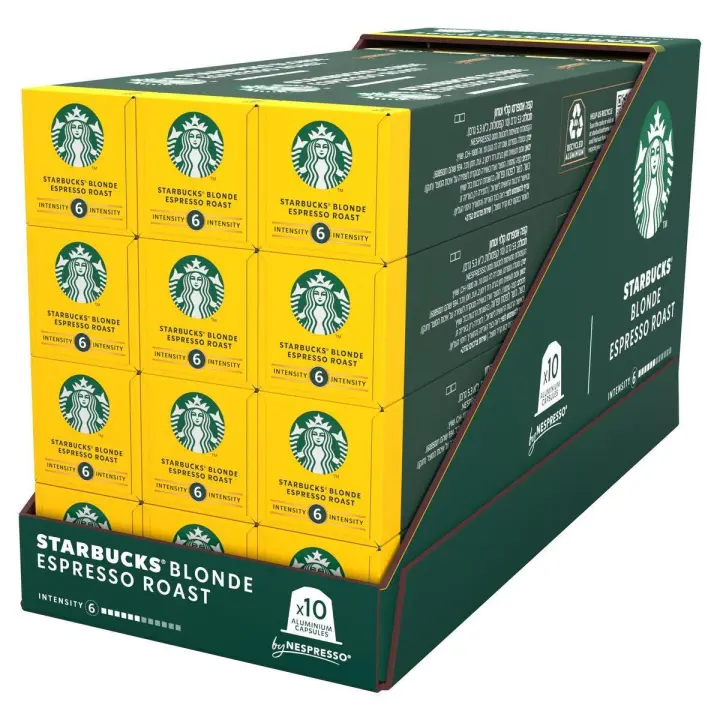 STARBUCKS by NESPRESSO - Blonde Espresso Roast - Tueste Suave, intensidad 6 - 12x10caps (120 cápsulas) - 1