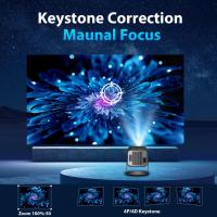 HY320 Mini Projector New Native 720P Android 11 4K 300ANSI Wifi6 BT5.0 Portable Outdoor Cinema 180° Rotating Projector - details 19