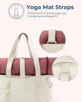 Bolso de Mano para mujer with Cremallera, Bolso de Gimnasio con compartimientos, Bolso de trabajo para portátiles  D-beige- M - details 2