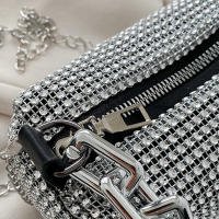 Bolso De Hombro Para Mujer 2024 Nueva Con Diamantes Y Rhinestones Bolso De Mano Brillante Bolso Cruzado De Moda Con Cierre De Cremallera - details 14