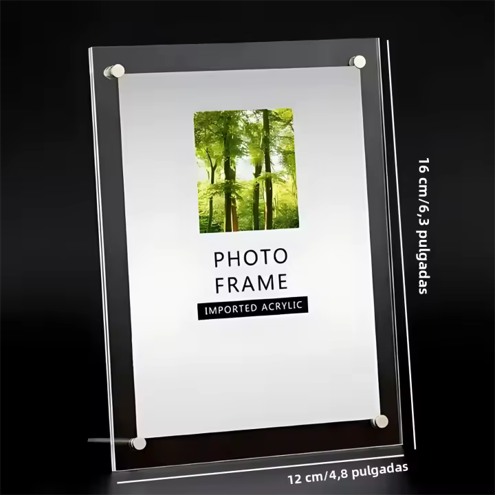 Marco De Fotos Transparente De Acrílico Soporte Para Tarjetas Fotográficas Kpop Álbum Poster Etiqueta Exhibidor De Escritorio Ornamento Clásico Estilo Material Plástico - 1