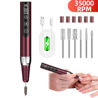 Nueva Máquina De Uñas Eléctrica Recargable 35000RPM Profesional Para Manicura Y Gel Polishing Con Corte De Molienda Accesorios Incluidos - details 0