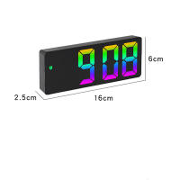 Acrylic/Mirror Digital Alarm Clock Voice Control (Powered By Battery) Table Clock Snooze Night Mode 12/24H Electronic LED Clocks - details 0