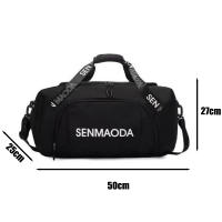 LD Morphling-Bolsas de gimnasio para hombres y mujeres, bolsas de equipaje de viaje de fin de semana para hombres y mujeres con compartimento para zapatos-50X25X27CM - details 4