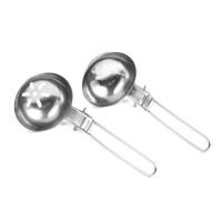 2Pcs Cuchara De Acero Inoxidable Con Mango Largo Y Colapsable Tenedor Para Sopa Utensilio De Servicio Para Camping - details 2