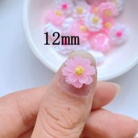 60Pcs Flores Pequeñas Y Lindas De 12mm Resina Plana Para Scrapbooking Joyería DIY Y Decoración Accesorios De Manualidades - details 0