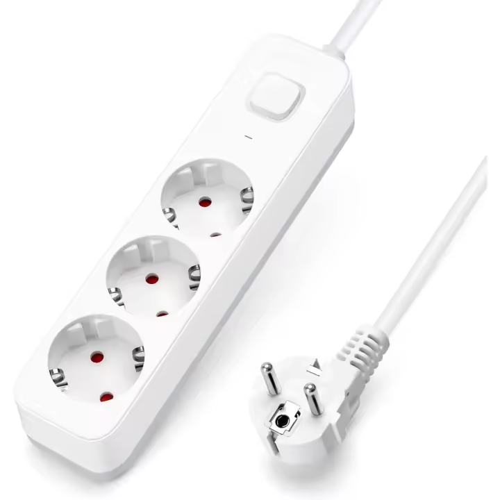 Aigostar Regleta Enchufes, Alargador Enchufe de 3 Enchufes con Interruptor - 1
