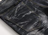 Jean Retro De Buzo Para Hombre Estilo Moderno Con Bolsillo Y Cierre De Cremallera Tejido De Dénim Elástico Slim Straight - details 8