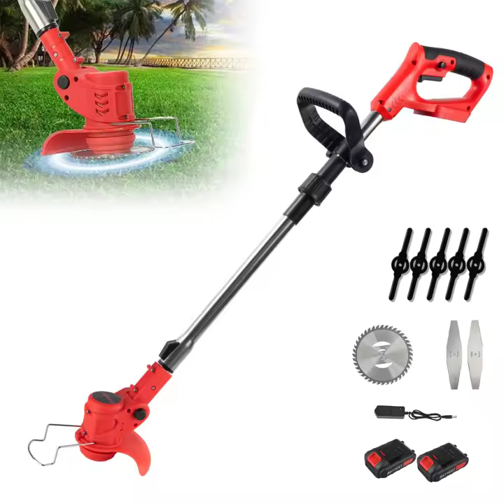 Cortacésped eléctrico de mano, herramienta eléctrica para el hogar, recargable, ajustable, plegable, para jardín, batería Makita de 18V, - 1