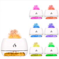 Simulated Flame Wood Grain Aromatherapy Machine Humidifier, Large Mist Essential Oil Diffuser with 7 Color Light - details 1