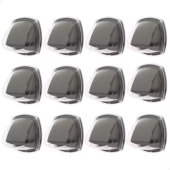Aktive - Set 12 apliques solares LED, luz blanca 3 lm, panel solar, autonomía 8h, sensor de luz, alcance 1,5m, IP44, instalación sin cables, tornillos incluidos, ideal jardines y terrazas - 1