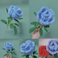 Tira De Veludo Imitación De Lana Raíz De Té De Ceniza Para DIY Accesorios De Flores De Espiga De Pluma Para Herramientas De Peluquería - details 4
