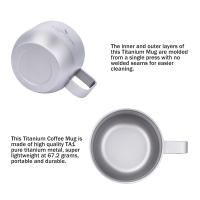 Taza De Café Y Té De Titanio Boundless Voyage Doble Pared Ultraligera Y Duradera Para Viajes Portátil Ti3086D - details 1