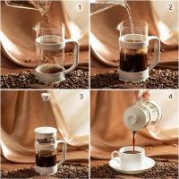 Cafetera/té de princesa Francesa, mini Prensa de café/té Para acampar con filtro de arce inoxidable 304 y Vidrio Calor Resistant, cafetera de preparación fría 11,8 - details 2