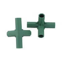 Conectores De Marco De Invernadero Plástico Verde 4Pcs 16mm Para Juntas De Paredes De Jardín Exterior Arco Iris DIY 3 Vías Adaptador De Estructura De Jardín - details 31