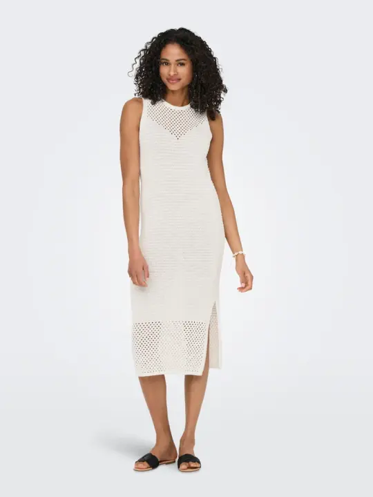 Vestido Alula Blanca Punto de Only - 1