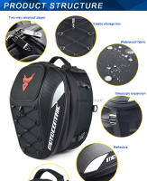 Bolsa De Motocicleta Impermeable 100% MOTOCENTRIC 37L Gran Capacidad Multifuncional Para Hombro Cintura Y Pierna Equipamiento Moto - details 8