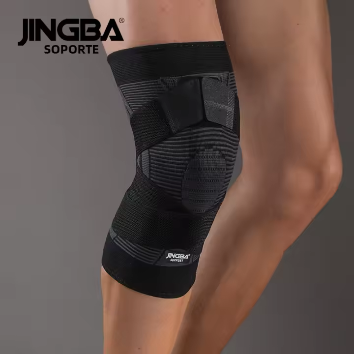Soporte De Compresión Para Rodilla 1 Pc Manguito Elástico Ajustable De Apoyo Para Adultos Color Negro Uso Diario - 1