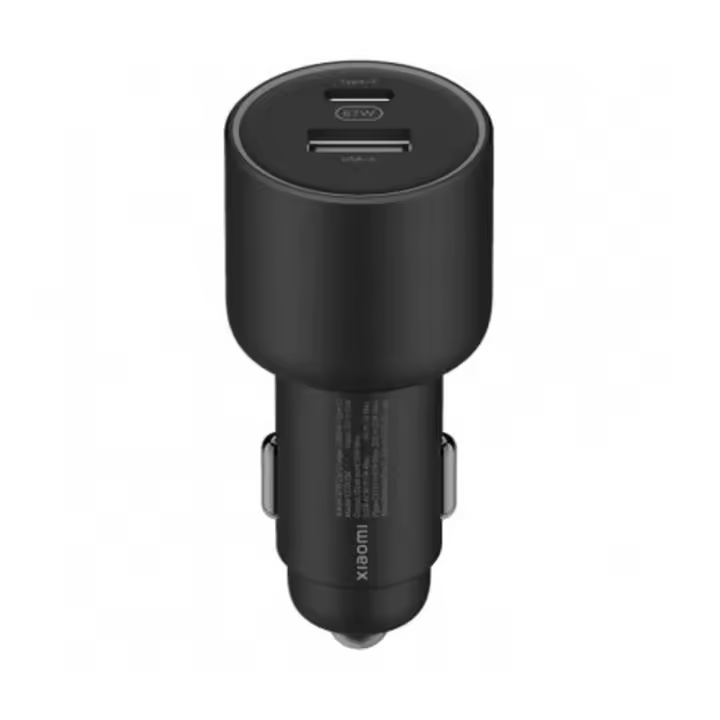 Cargador De Mechero Xiaomi 67W Cargador De Coche Usb Tipo-C +Tipo-A Negro - 1