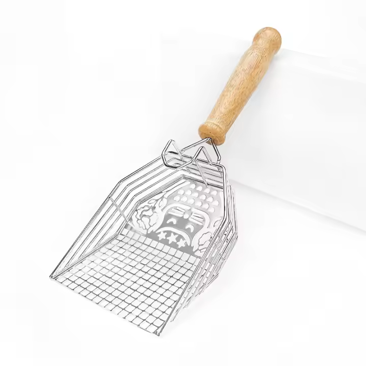 Nueva Cuchara De Arenero Para Gatos En Acero Inoxidable Con Gancho Rutabaga Chicken Alta Eficiencia Filtro Sin Residuos Suministros Para Mascotas - 1