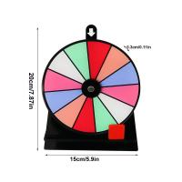 Rueda Del Destino Antideslizante Con Base Y Tablero Acrílico Borrrable Juego De Ruleta De 12 Ranuras Para Mesa Accesorios De Fiesta - details 11
