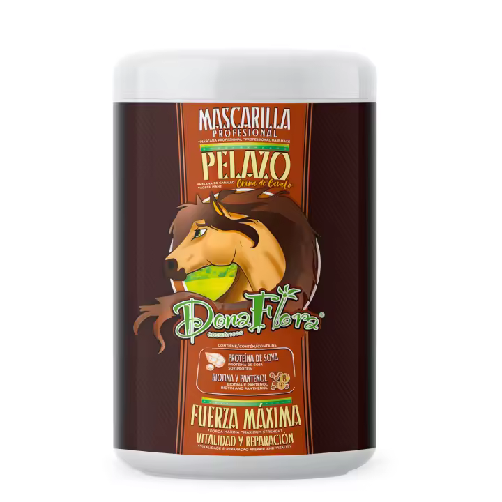Dona Flora Mascarilla Pelazo 1000ml - Hidratación profunda y repara cabello dañado - Vendido por Beauty World Distributor - 1