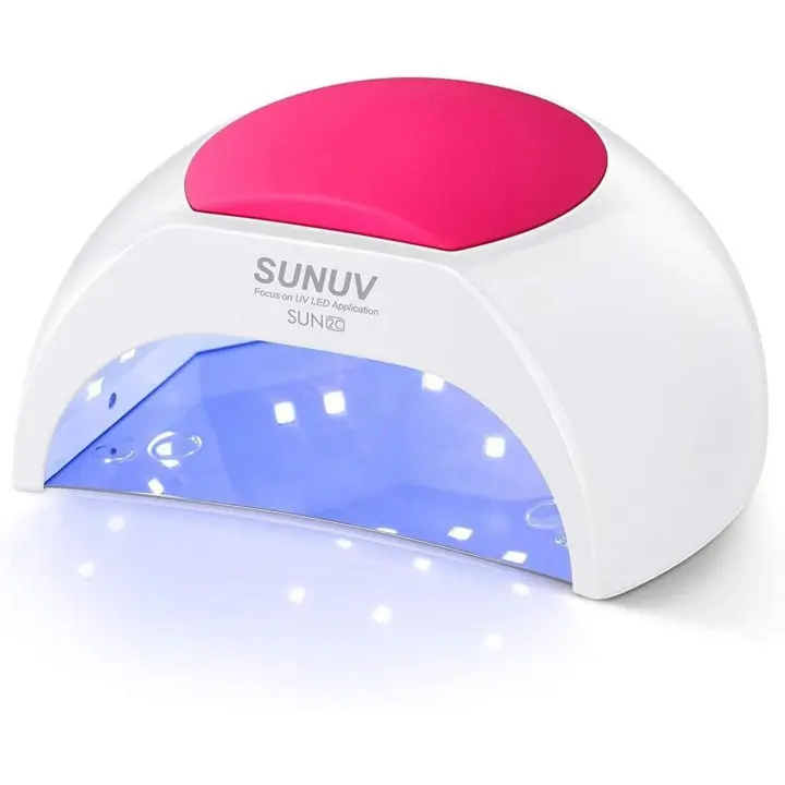 SUNUV Lámpara Secadora de Uñas, Profesional LED UV Lampara Uñas de Gel, Curado Luz en 4 Modos para Tiempo 10s, 30s, 60s y 90s - 1