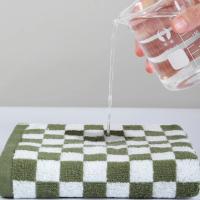 Toalla Vintage a Cuadros De Velours Coral Super Absorbente Suave Y Amigable Con La Piel Para Rostro Cocina Baño Hotel Tela De Limpieza - details 4