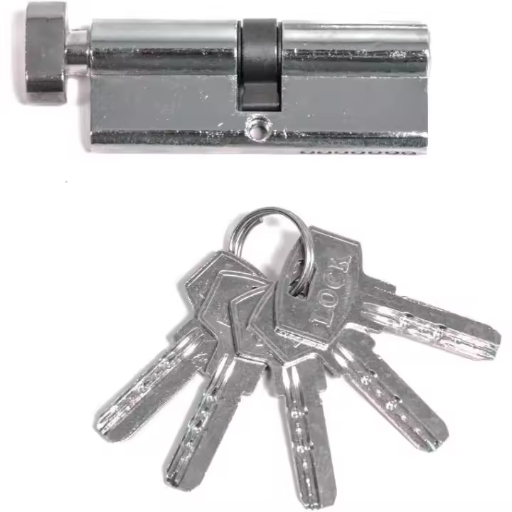 Bombín cilíndrico de 80mm, 40/40, cerradura cilíndrica con 5 Llaves - 1
