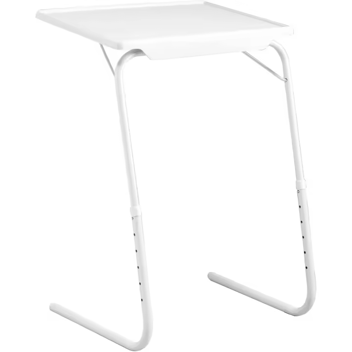 Kenex DISPAU Mesa Auxiliar Plegable Sofá Salón Blanca 6 Alturas - 1