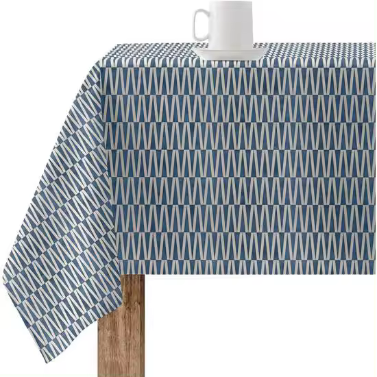 BL BELUM - Mantel Antimanchas Varios Tamaños  - Mantel Tacto Extrasuave Color Azul - Mantel 100% Made in Spain Tejido 100% algodón orgánico - Mantel Modelo 0120-335 - 1