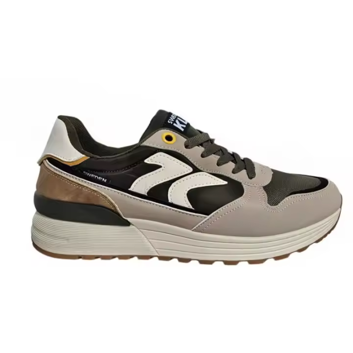 Sweden Kle Zapatilla Casual Hombre En Marino-kaki  Referencia: 252807 Marino-kaki Sweden Kle Zapatilla deportiva casual moda joven, modelo cómodo y actual, fabricada en textil transpirable combinado con PU y collarín acolchado  * Suela b - 1