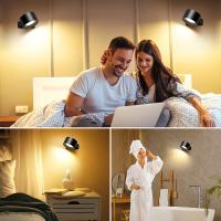 Lámpara De Pared LED Para Interior Pack De 2 Luces De Pared Con Batería De 2000mAh Niveles De Brillo Ajustables Luz De Noche Moderna Para Estudio - details 0