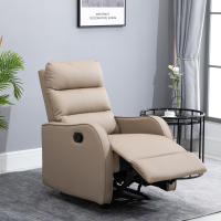 HOMCOM Sillón Relax con Reclinación Manual hasta 160°con Reposapiés Retráctil Esponja de Densidad Tapizado en PU 65x89x100cm - details 2