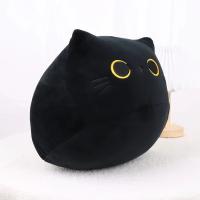 Juguete De Peluche Gato Negro Kawaii 2 Piezas Set Almohada Suave Regalo De Cumpleaños Y Navidad Para Niños De 3-6 Años Material De Peluche Relleno De Algodón PP - details 5
