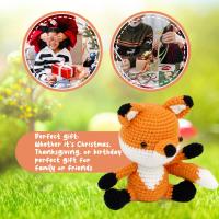 Kit De Crochet Con Pelotas De Hilo Y Agujas Para Animales Fox Ferret DIY Incluye Marcadores De Patrón Y Herramientas De Tejido - details 3