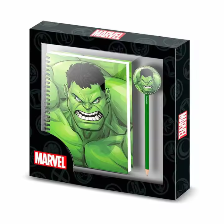 Set cuaderno + lápiz Destroy Hulk Marvel - 1