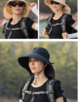 Gorro De Verano Para Mujer Protección UV Sombrilla De Sol Con Visera Ancha Para Pesca Senderismo Y Uso Exterior Capa De Poni - details 14