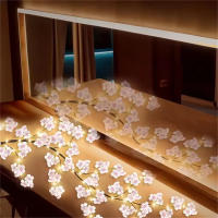 Árbol De Cerezo En Flor LED 72 Luces USB Con 8 Modos Lámpara De Cadena Colorida Para Decoración De Habitación Boda Y Navidad - details 5