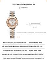 Reloj De Pulsera De Cuarzo Para Mujer YASHIDUN De Moda Resistente Al Agua Con Correa De Acero Inoxidable Display De Agujas Y Calendario Completo - details 11