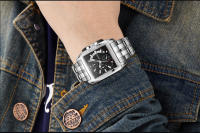 Reloj De Pulsera De Lujo Para Hombres MEGIR De Acero Inoxidable Cuarzo Emprendedor Con Dial Grande Luminoso Cronógrafo Resistente Al Agua Estilo Business - details 15