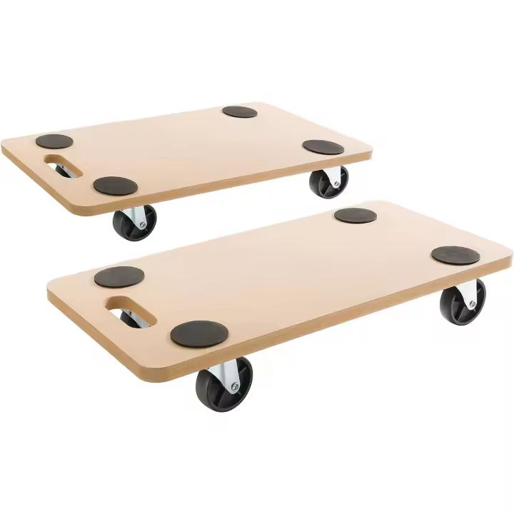 AREBOS Soporte con ruedas - 2 unidades - max 200 kg - MDF - 1