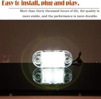 Luces de posición laterales LED para remolinos Universales de 12 V Y 24 V, Truck, caravanas y Autobuses (4 Unidades Blancas) - details 3