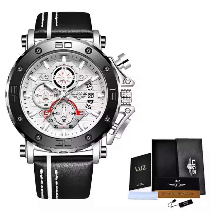 Reloj De Pulsera Militar LIGE 2024 Para Hombre Nuevo Deportivo De Lujo Con Correa De Silicona Resistente Al Agua Y Shock Reloj Cuarzo De Gran Diámetro - 1