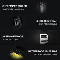 Set De Bolsa De Tanque Para Motocicleta Rhinowalk 10L Impermeable Universal Con Base Bolsas De Hombro Para Viaje Y Exterior - details 15