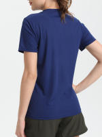 Camiseta Deportiva Para Mujer De Color Sólido Ultraligera Y Secado Rápido Transpirable Ligera Para Correr Y Gimnasio - details 12